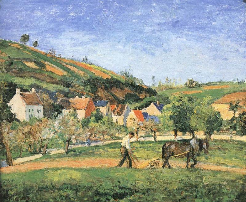 Camille Pissarro Men farming Spain oil painting art